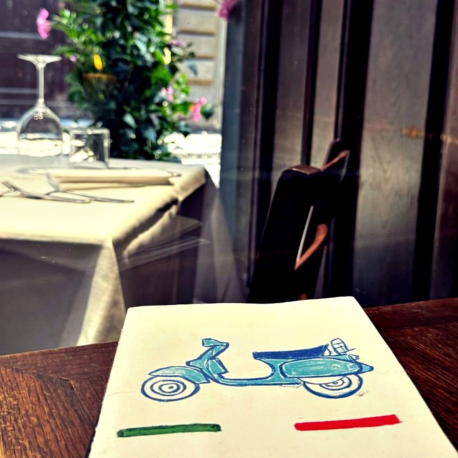 vespa scooter art il Santo bevitore florence italy collaboration with artist Teddy McDonald.