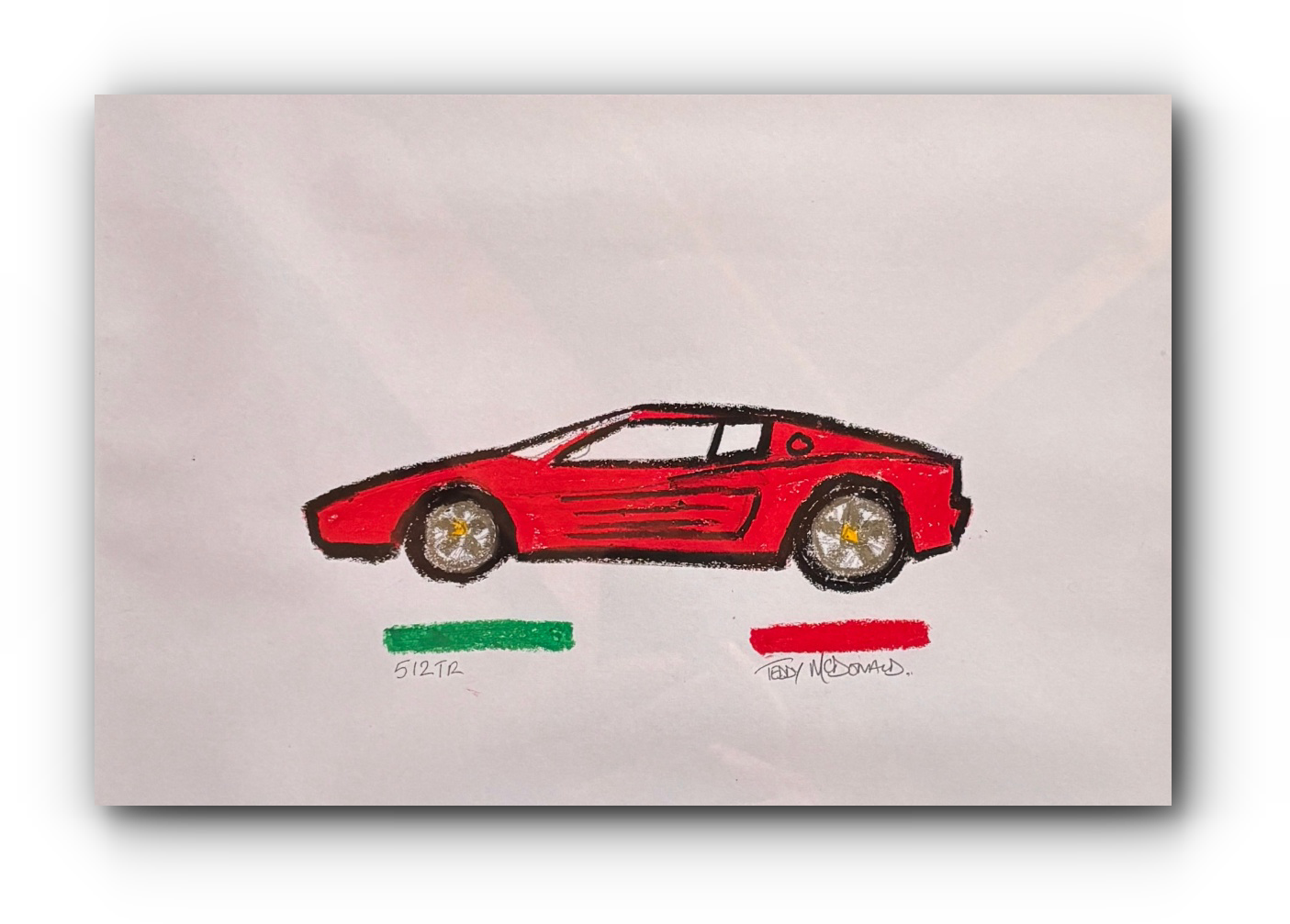 Ferrari 512 TR Testarossa - Open Edition A2 Print