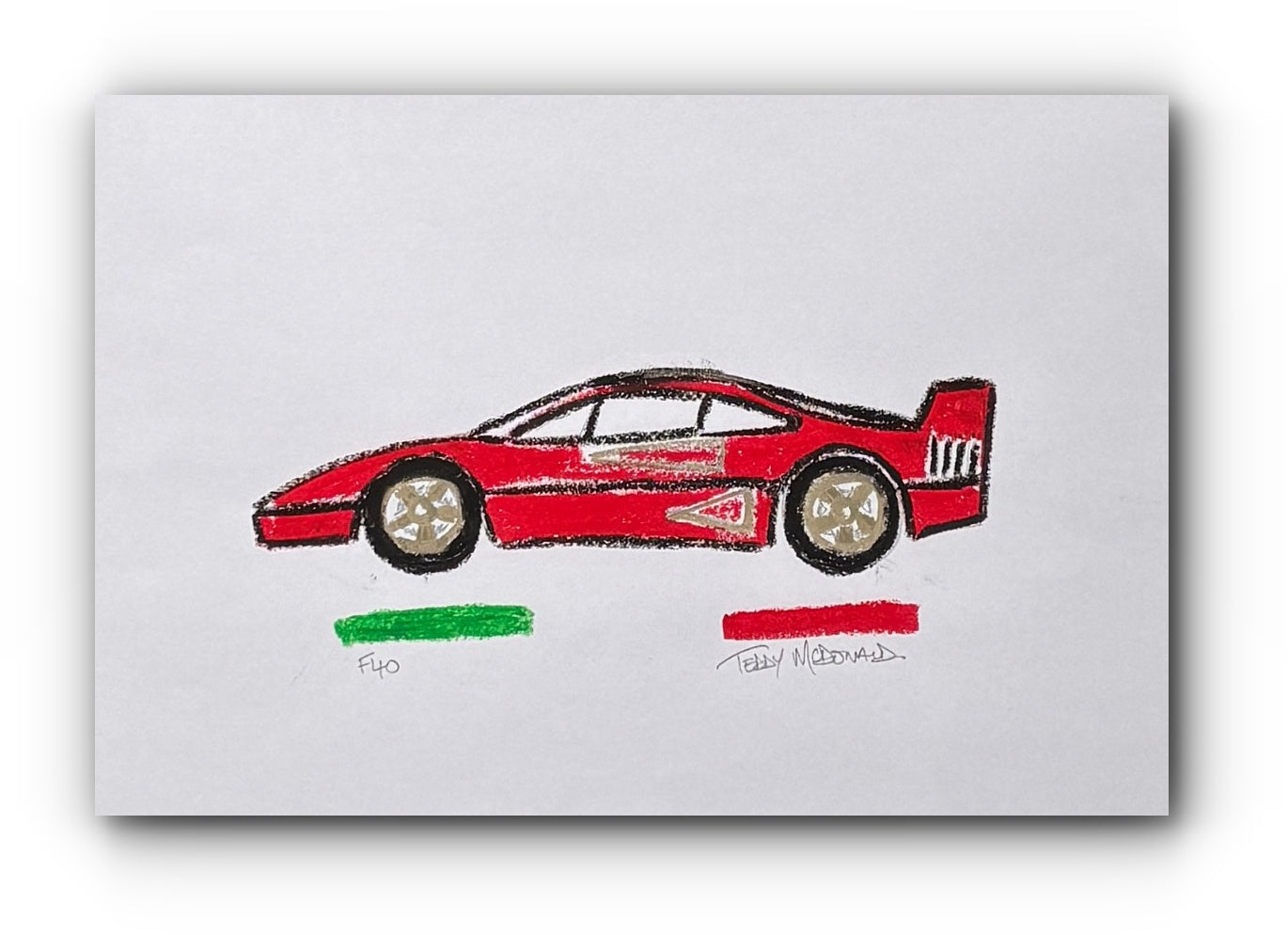 Ferrari F40 - Open Edition A2 Print