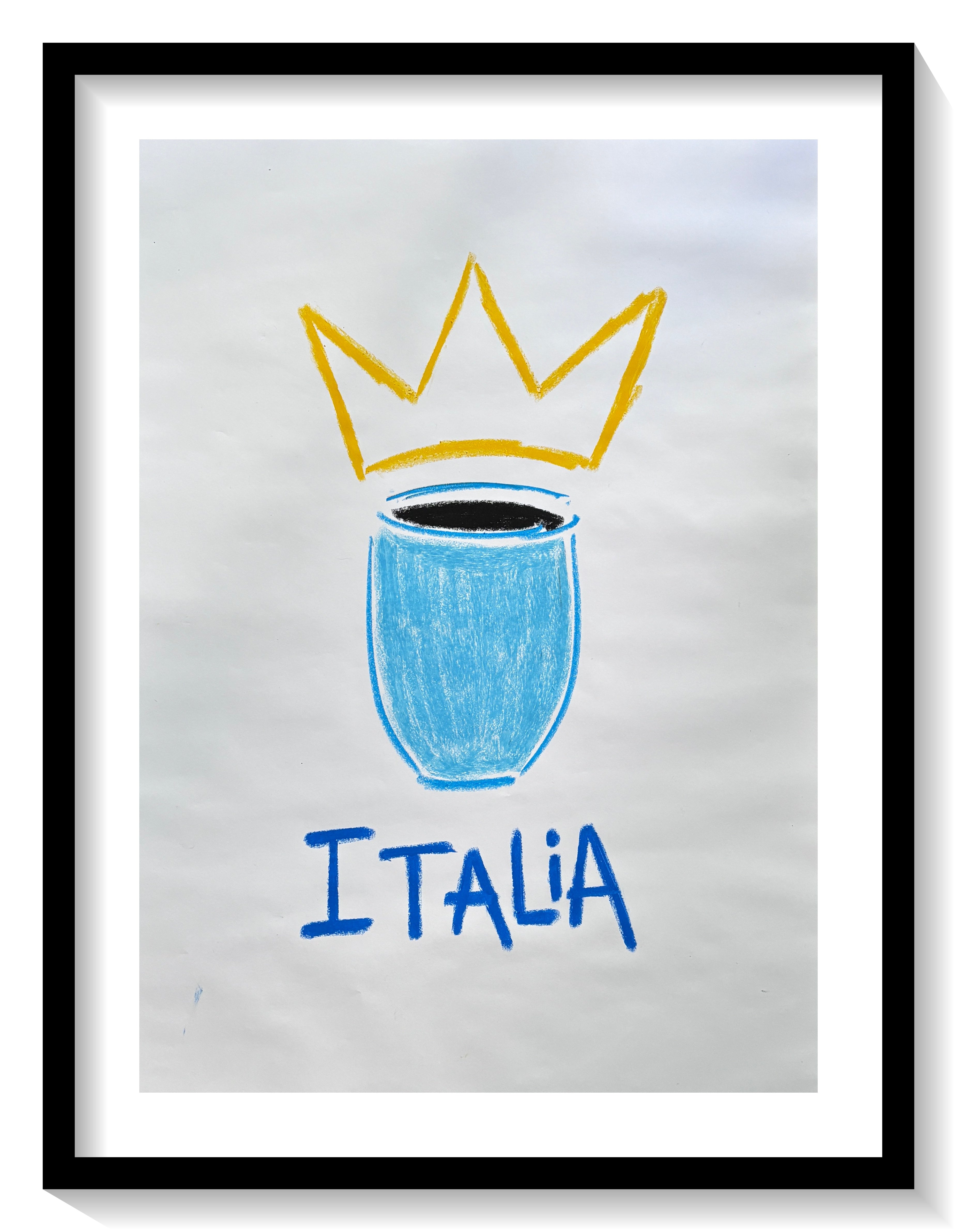 Caffe Italia - unique & original fine art oil pastel on paper