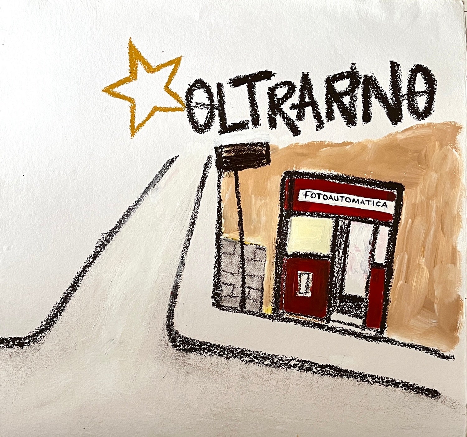 Oltrarno Florence fotoautomatica Firenze street art view unique original painting by artist Teddy McDonald