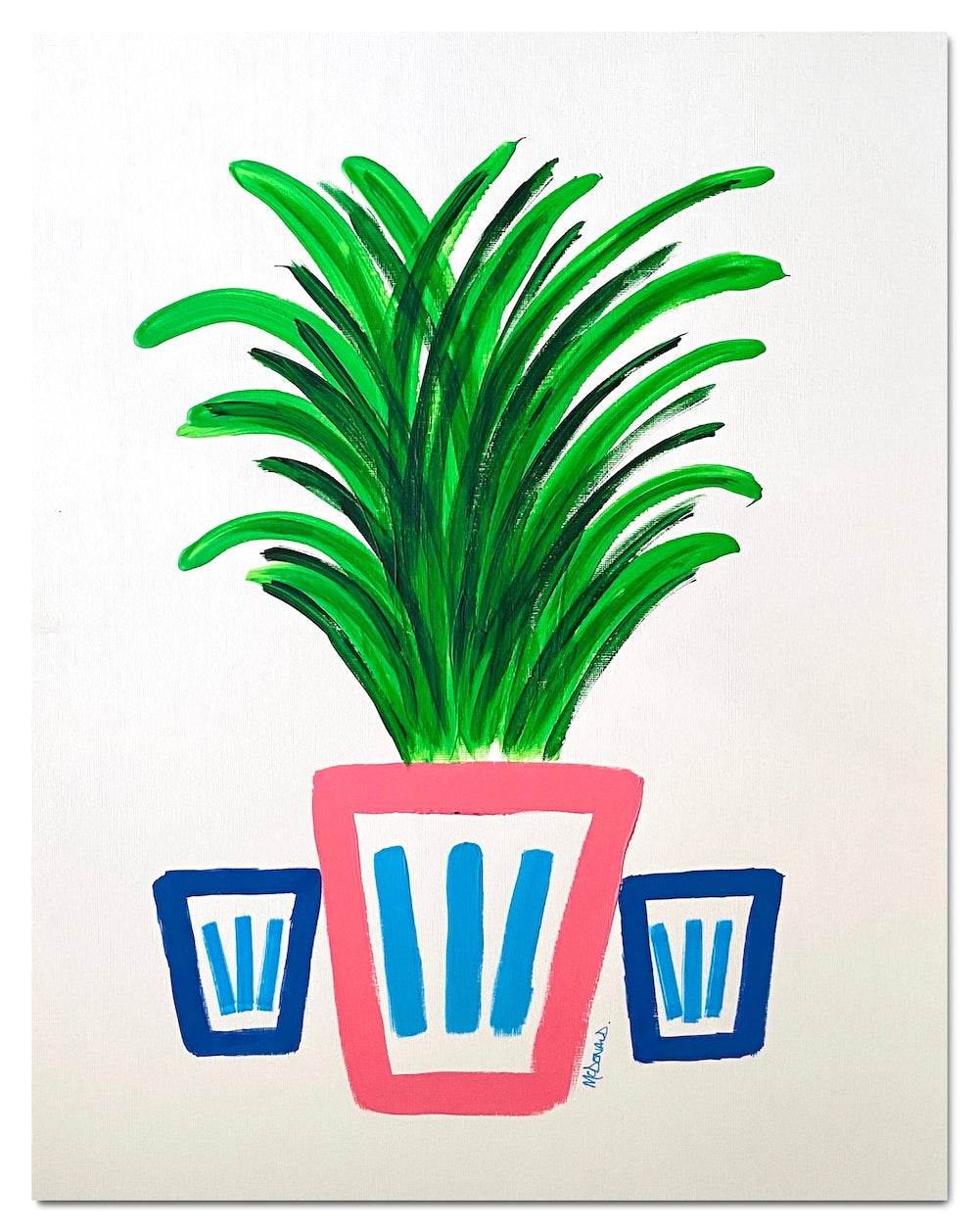 Houseplant with Two Pots - Limited Edition Contemporary Fine Art Print 1/15