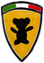 Shield-shaped logo with a black bear silhouette on a yellow background, flanked by green and red bars.