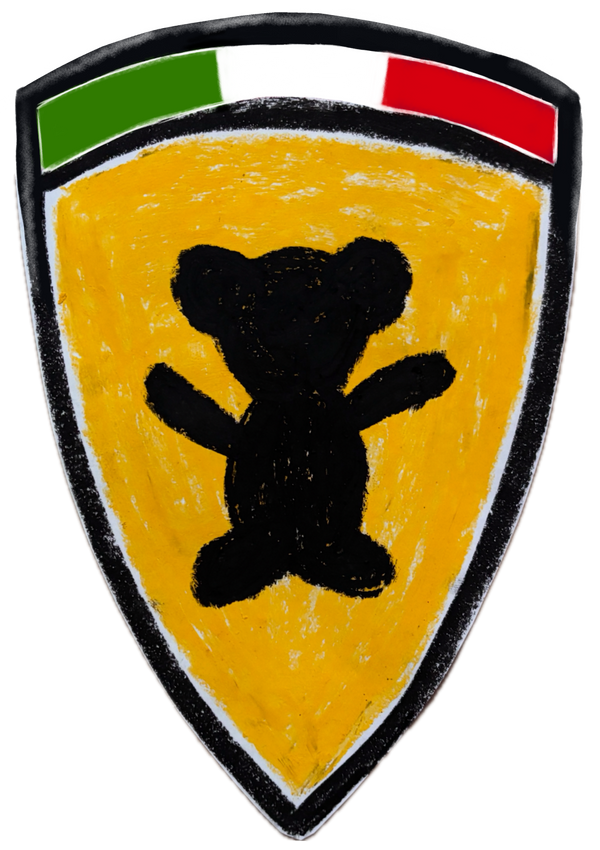 Shield-shaped logo with a black bear silhouette on a yellow background, flanked by green and red bars.