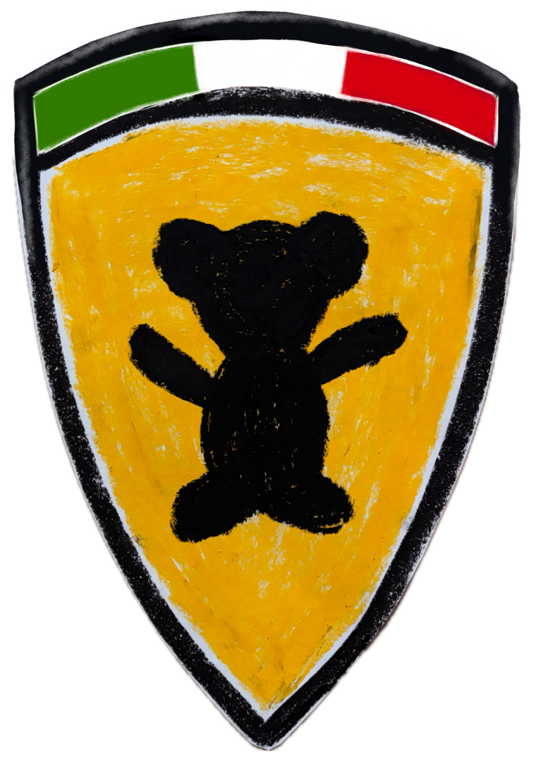 Shield-shaped logo with a black bear silhouette on a yellow background, flanked by green and red bars.
